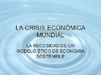 Propuestas de la Iglesia ante la crisis mundial de economía