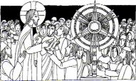 Corpus Christi
Al observar los detalles del dibujo
los ni�os se preparan a acoger (o a recordar)
el Evangelio del Domingo/Fiesta.
Al colorearlo asimilan a�n m�s el mensaje.