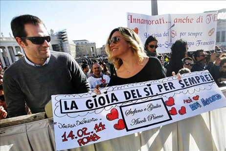 Encuentro de novios con el Papa Francisco