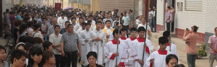 Procesión en China